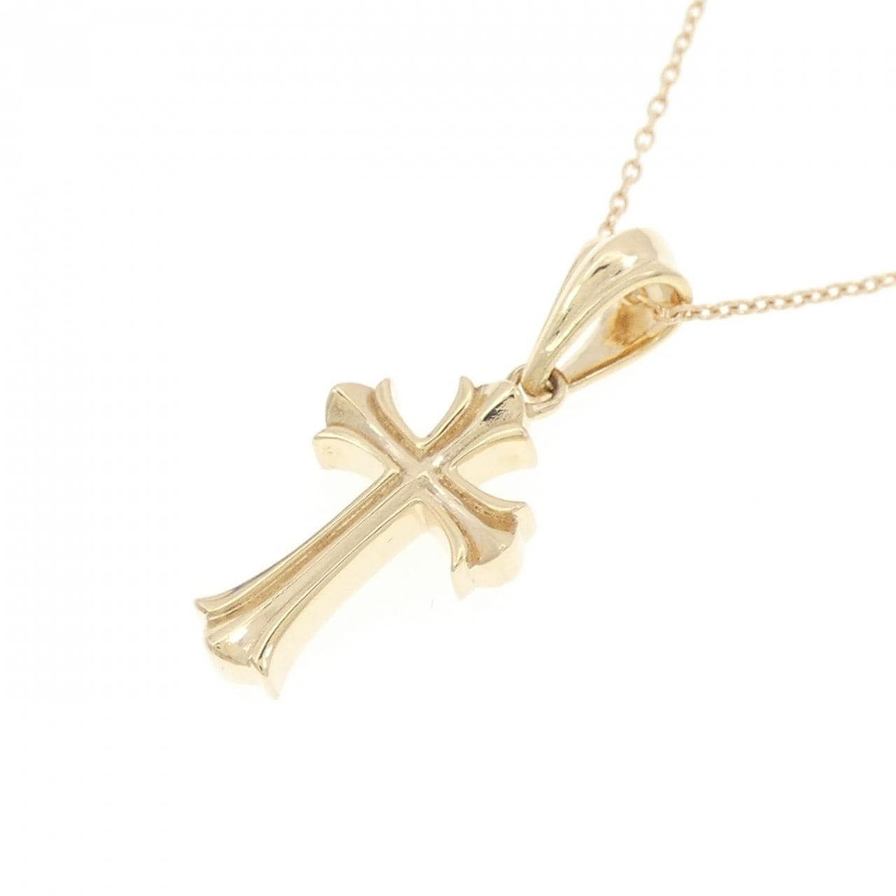 10KYG/K10YG Cross Diamond Necklace