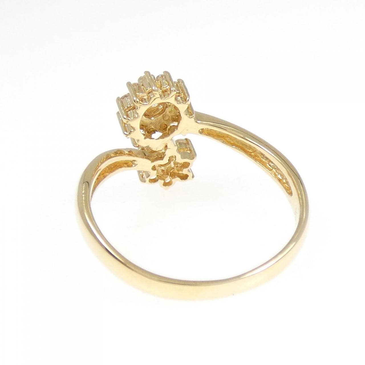 K18YG花朵钻石戒指0.28CT