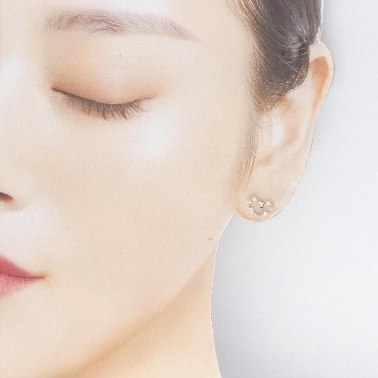 【新品】K18YG ハート ダイヤモンド ピアス 0.20CT