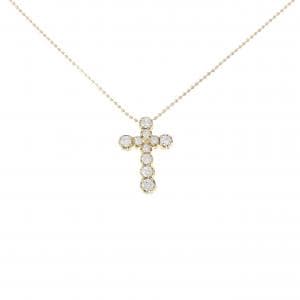 K18YG クロス ダイヤモンド ネックレス 0.50CT