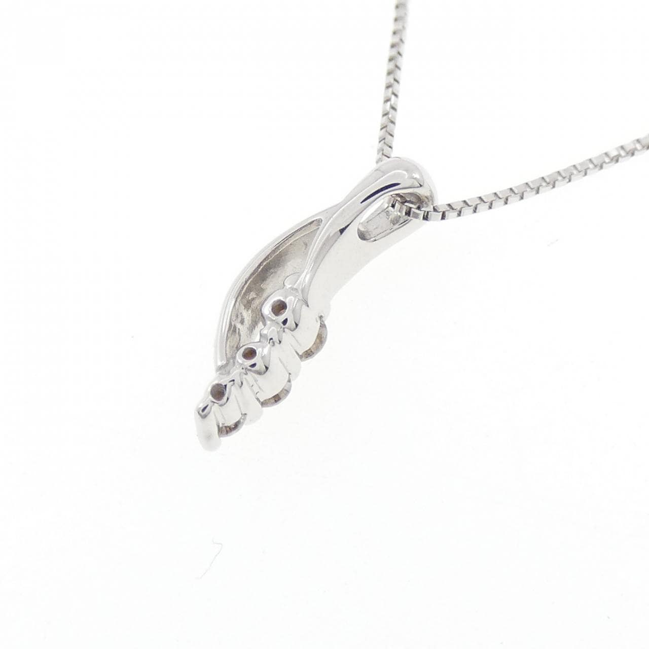 K18WG ダイヤモンド ネックレス 0.06CT