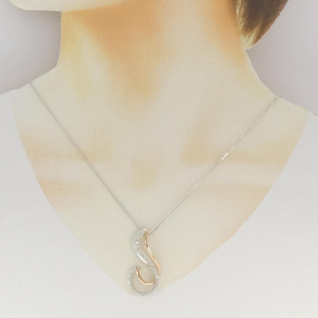 K18WG/K18PG ダイヤモンド ネックレス 0.35CT