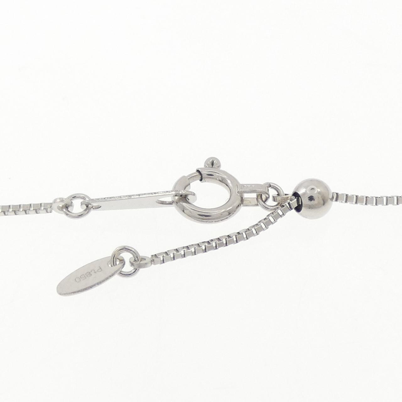 PT900/PT850 フラワー ダイヤモンド ネックレス 0.62CT