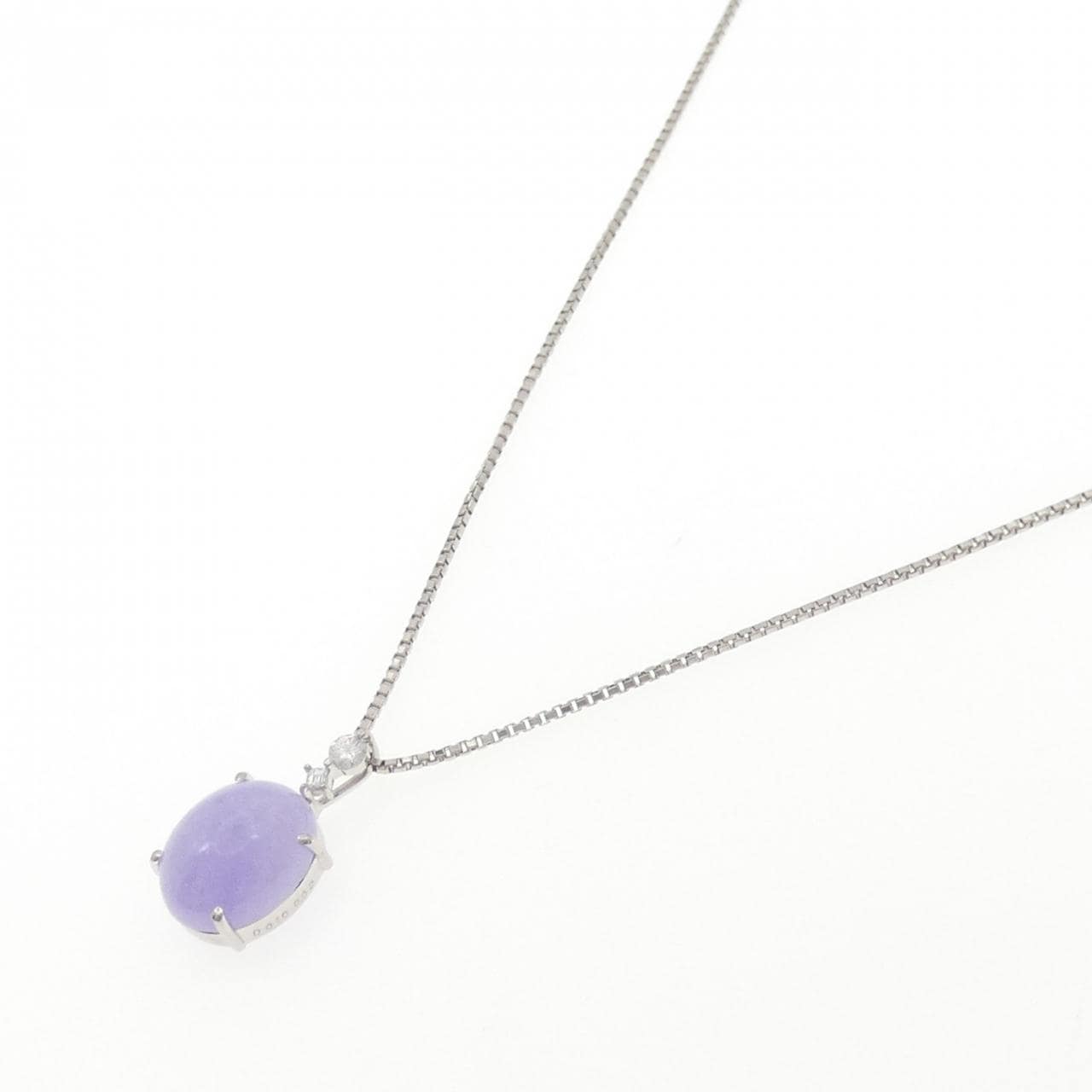 PT900/PT850 Lavender Jade Necklace 8.51CT