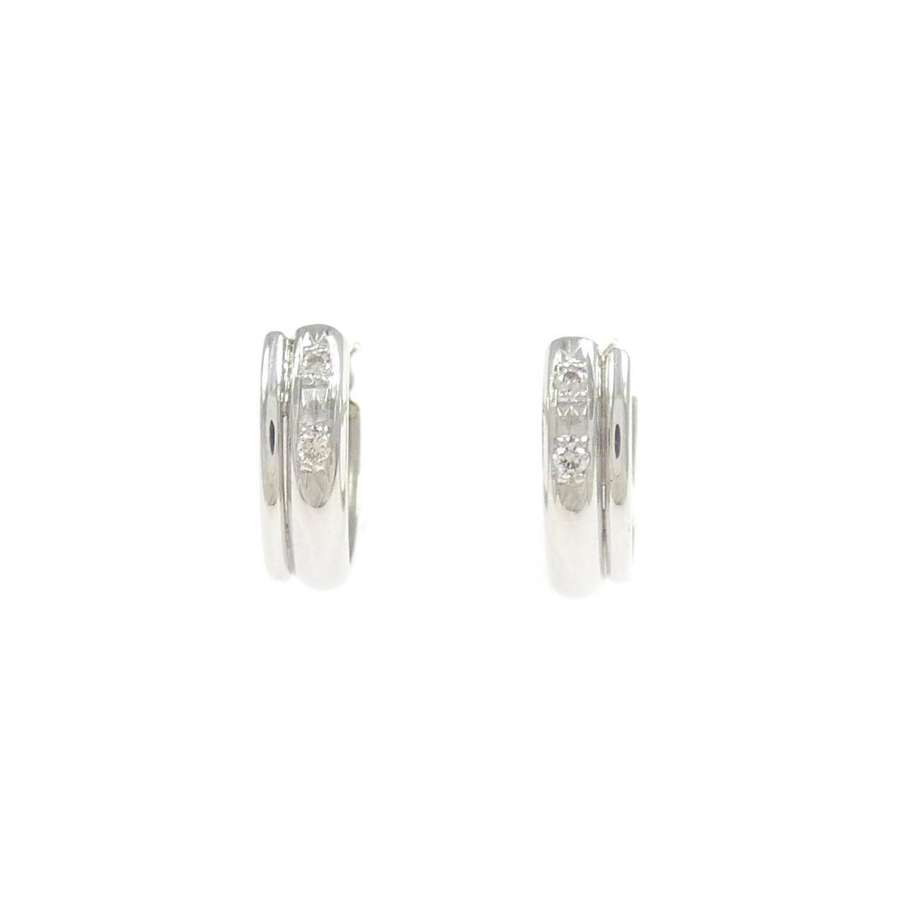 PT950 ダイヤモンド ピアス 0.02CT