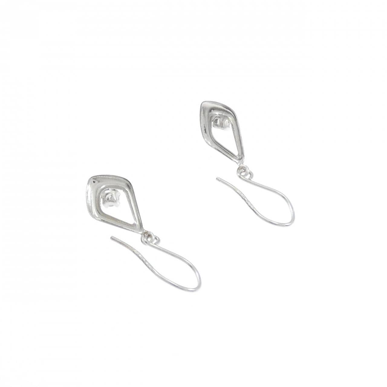 K18WG ダイヤモンド ピアス 0.06CT