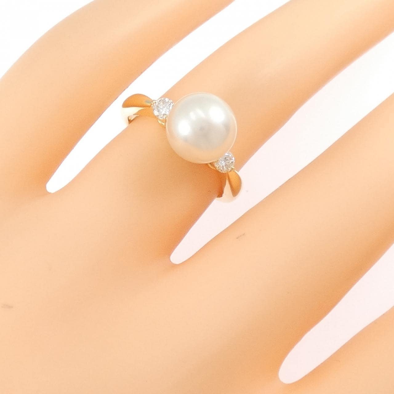 K18YG アコヤパール リング 8.5mm