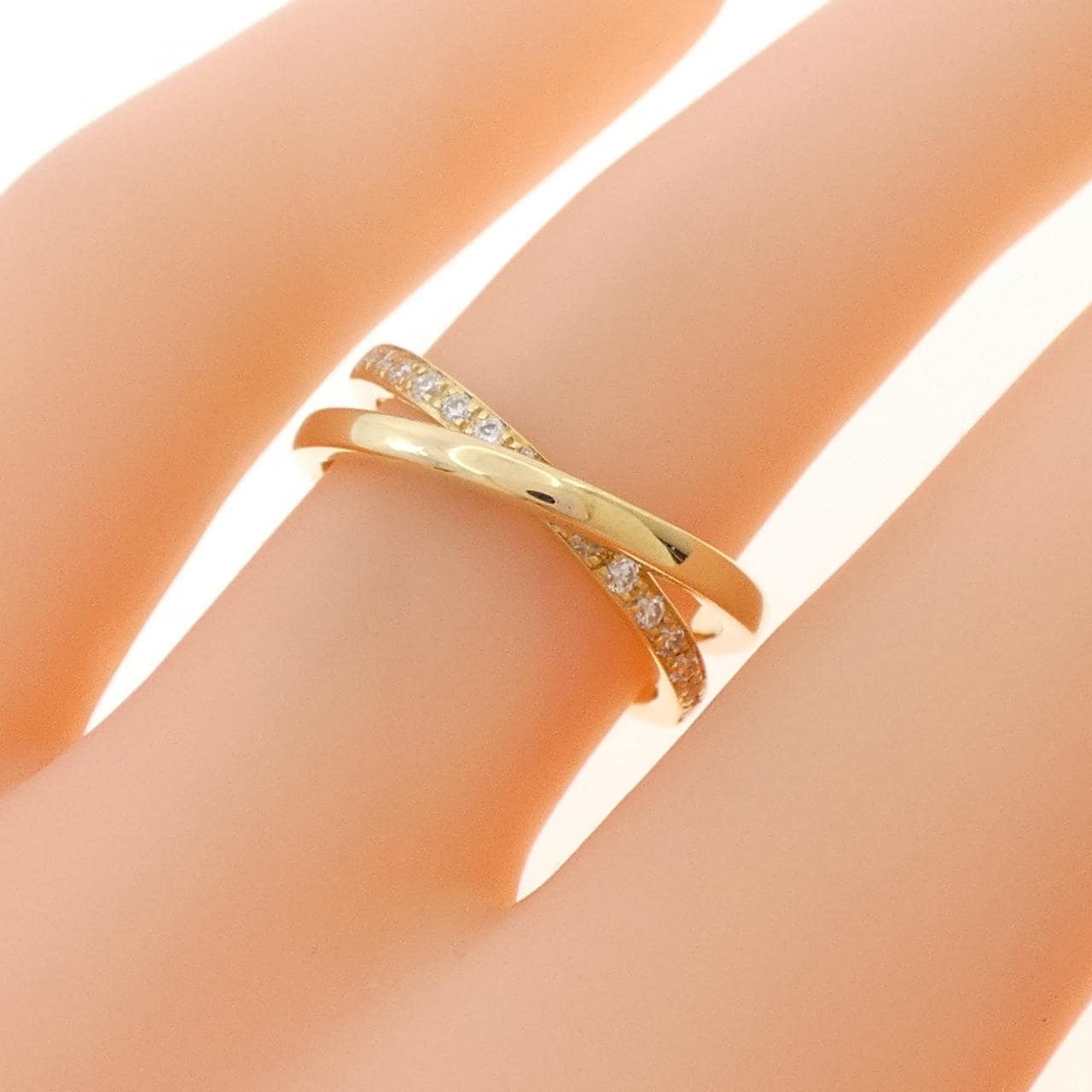 K18YG ダイヤモンド リング 0.13CT