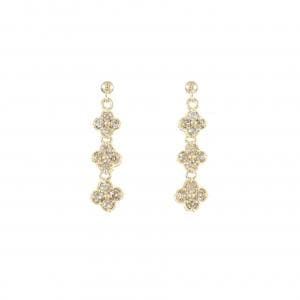 K18YG フラワー ダイヤモンド ピアス 0.60CT