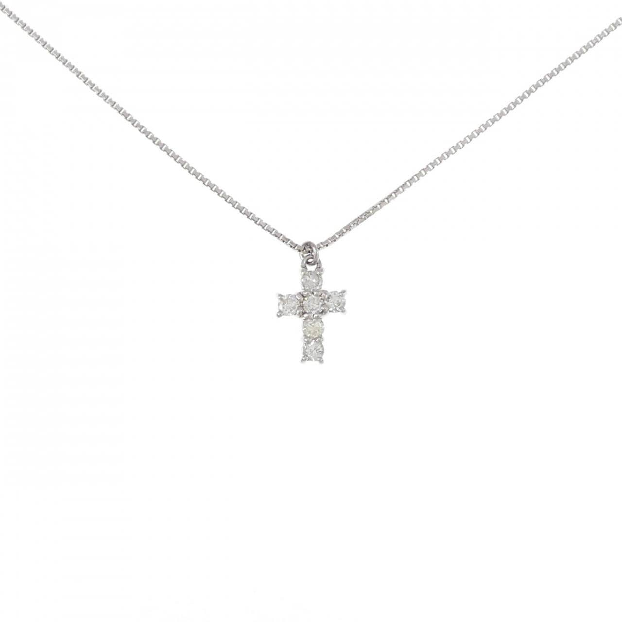 PT Cross Diamond Necklace 0.15CT