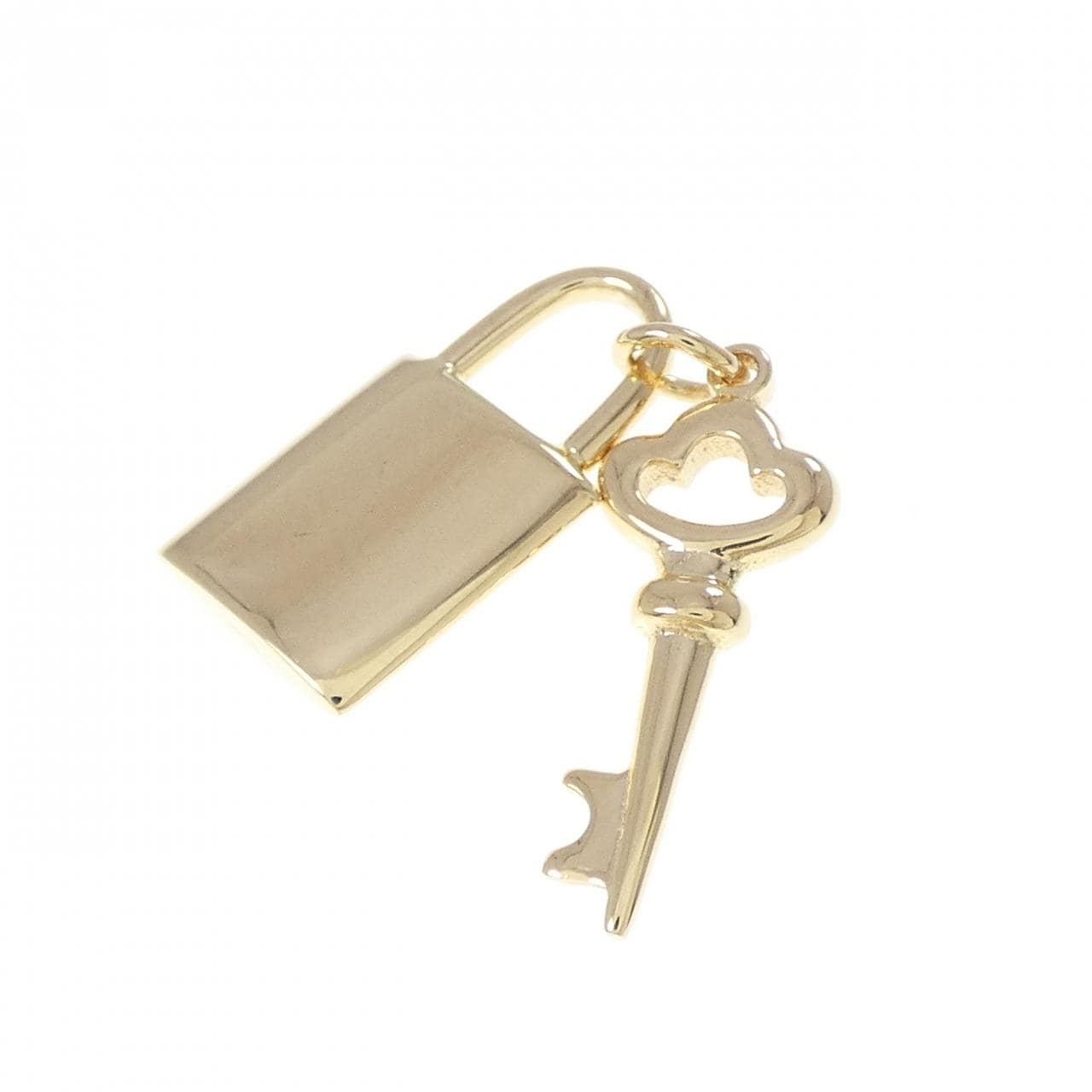 K18YG キー×カデナ ペンダント