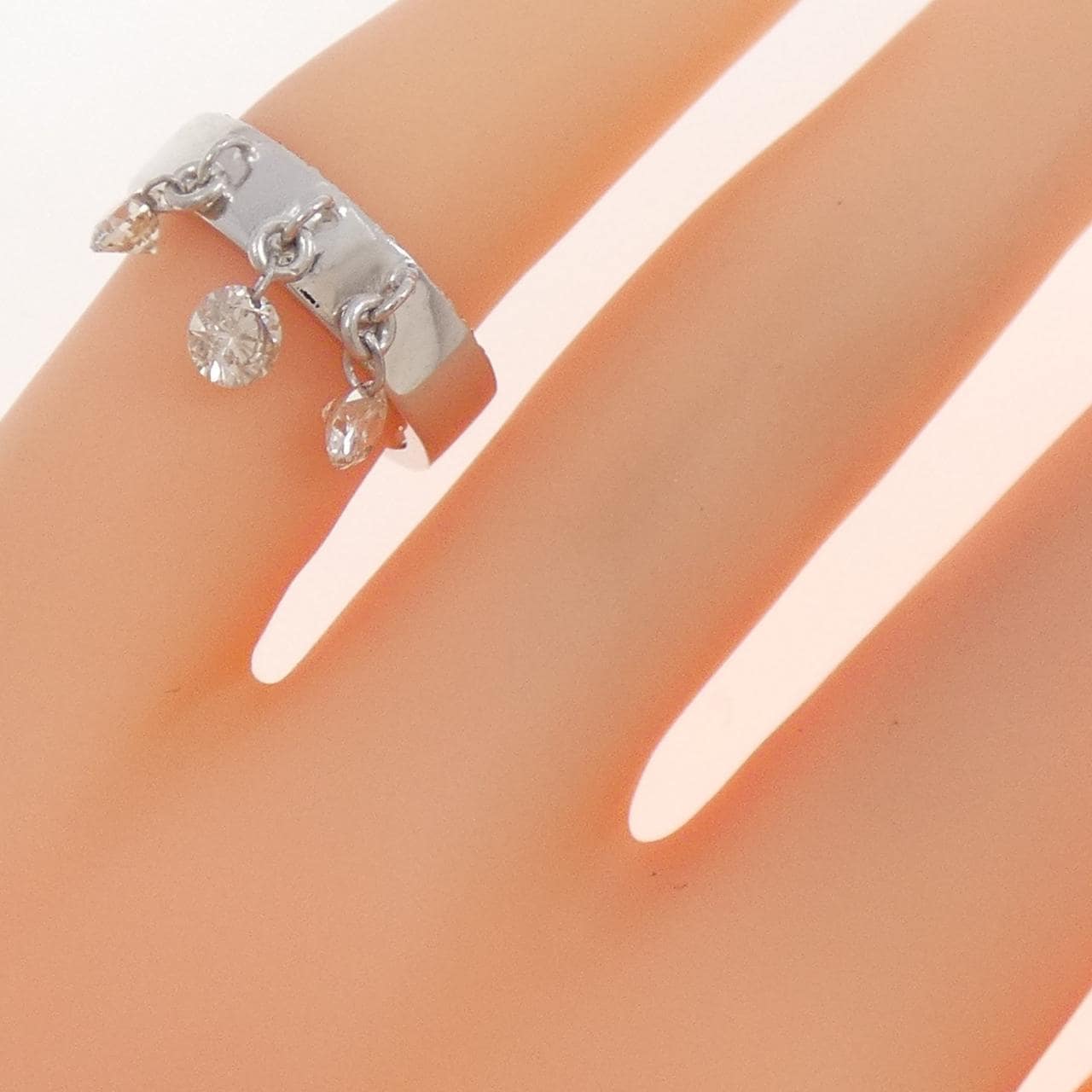 K18WG ダイヤモンド ピンキー リング 0.50CT
