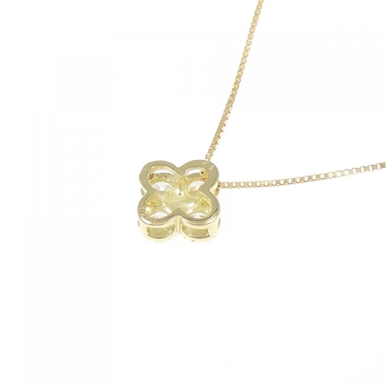【新品】K18YG フラワー ダイヤモンド ネックレス 0.250CT