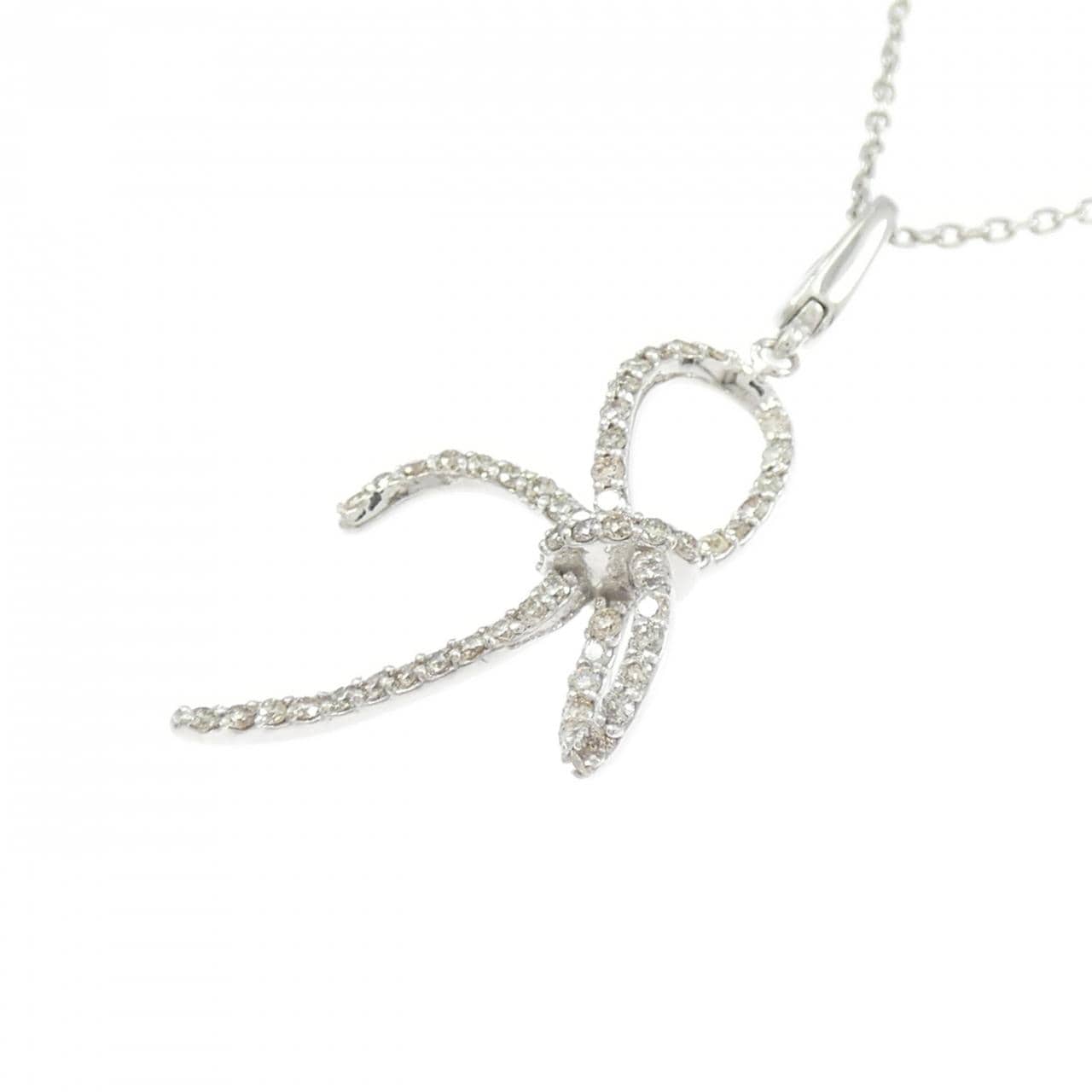 K18WG ダイヤモンド ネックレス 0.29CT
