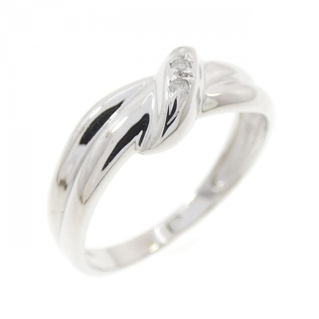 K10WG ダイヤモンド ピンキーリング