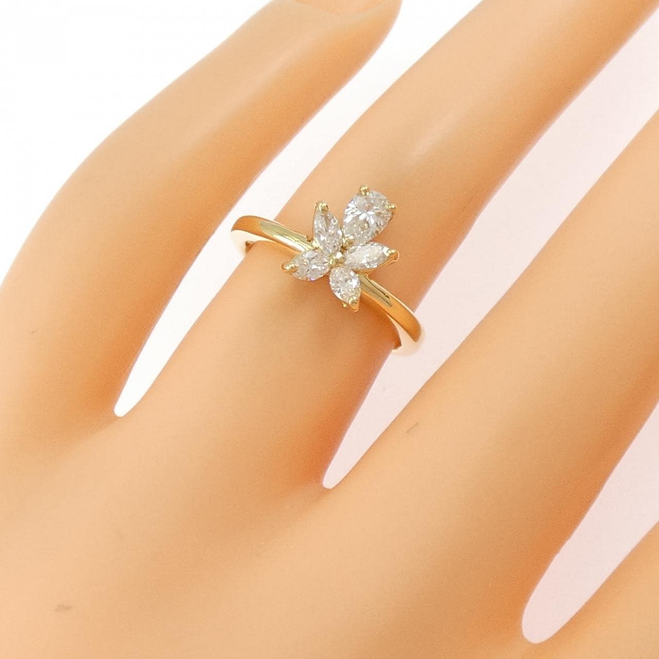K18YG ダイヤモンド リング 0.584CT