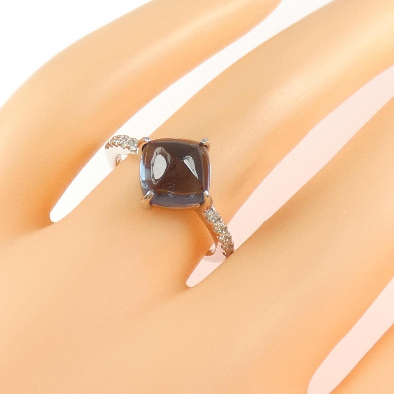 PT950 ブルートパーズ リング 3.53CT