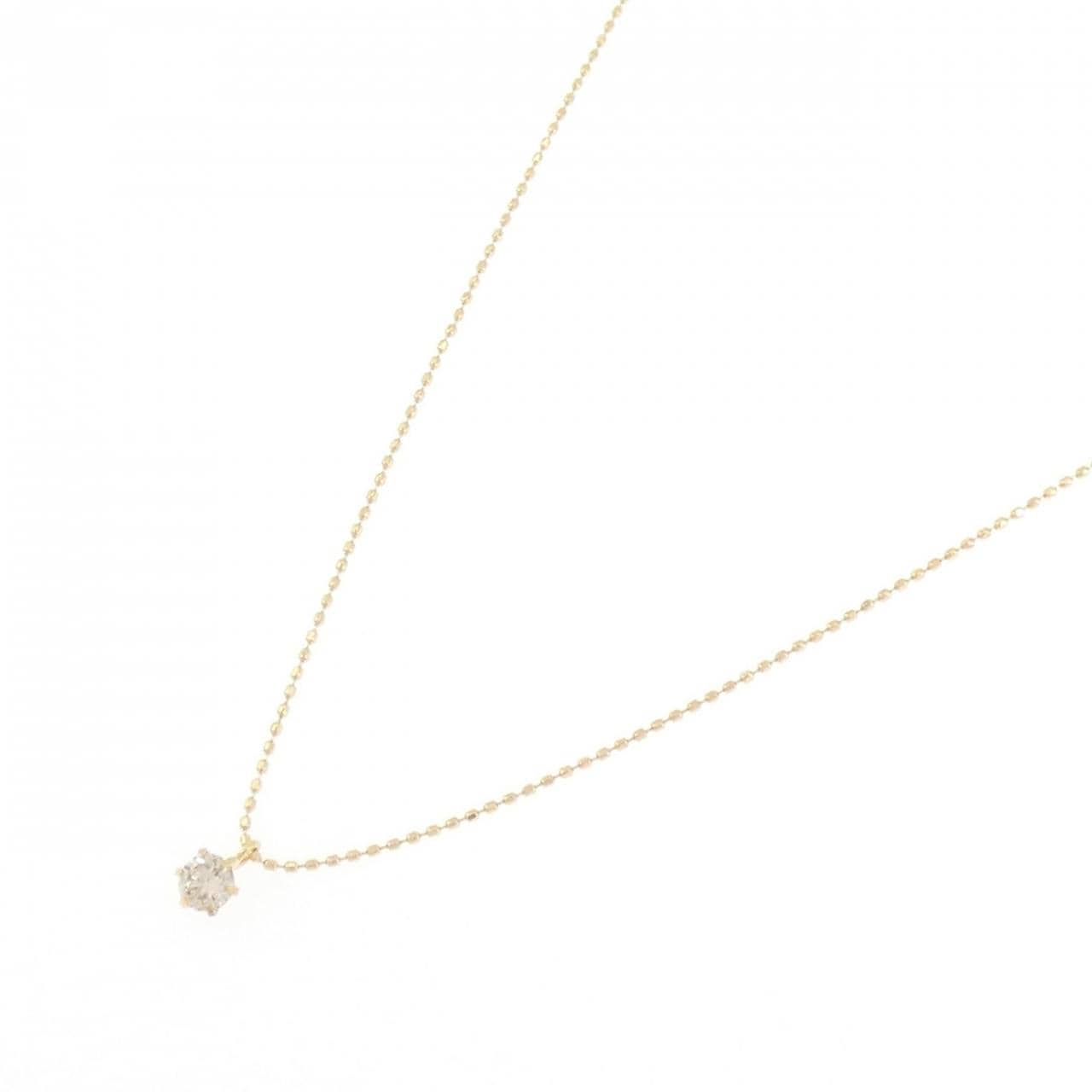 K18YG ソリティア ダイヤモンド ネックレス 0.08CT