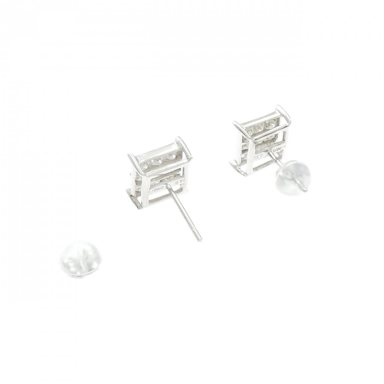 K18WG ダイヤモンド ピアス 1.00CT
