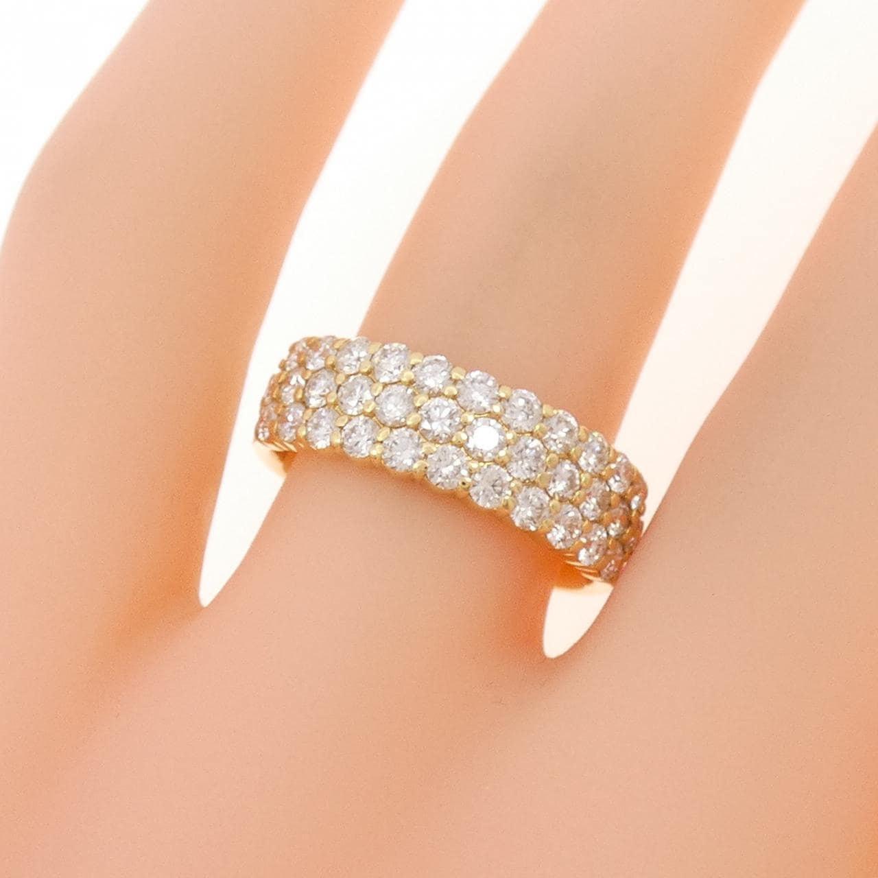 K18YG パヴェ ダイヤモンド リング 1.00CT