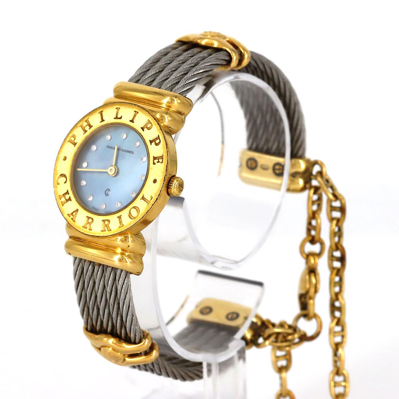 [現況折讓價] PHILIPPE CHARRIOL Saint-Tropez 組合式 12 孔 7007901 不鏽鋼 x 黃色石英