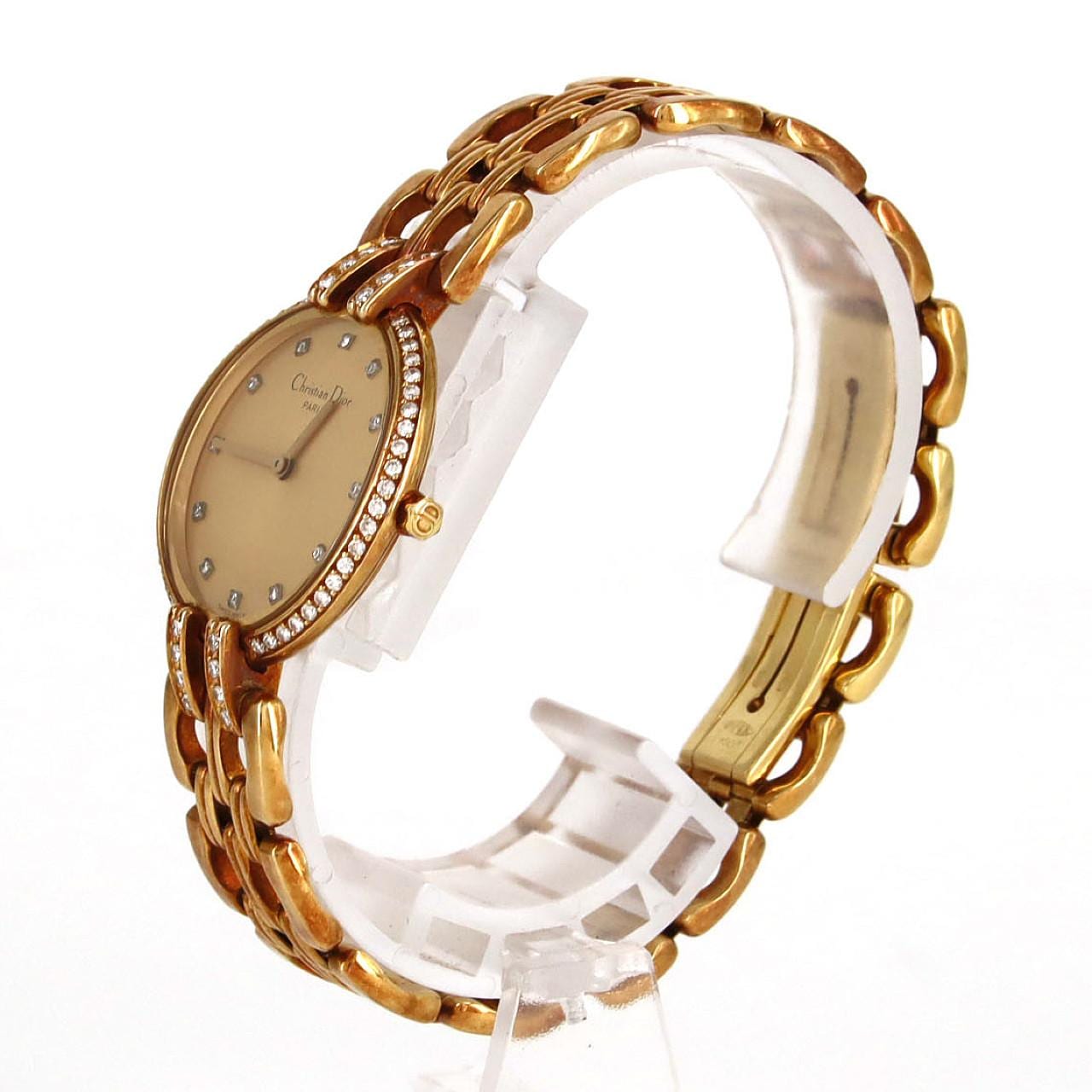 【ノーメンテナンス還元価格】クリスチャンディオール バギラYG/D･12P･ラグD 94 160 YG クォーツ