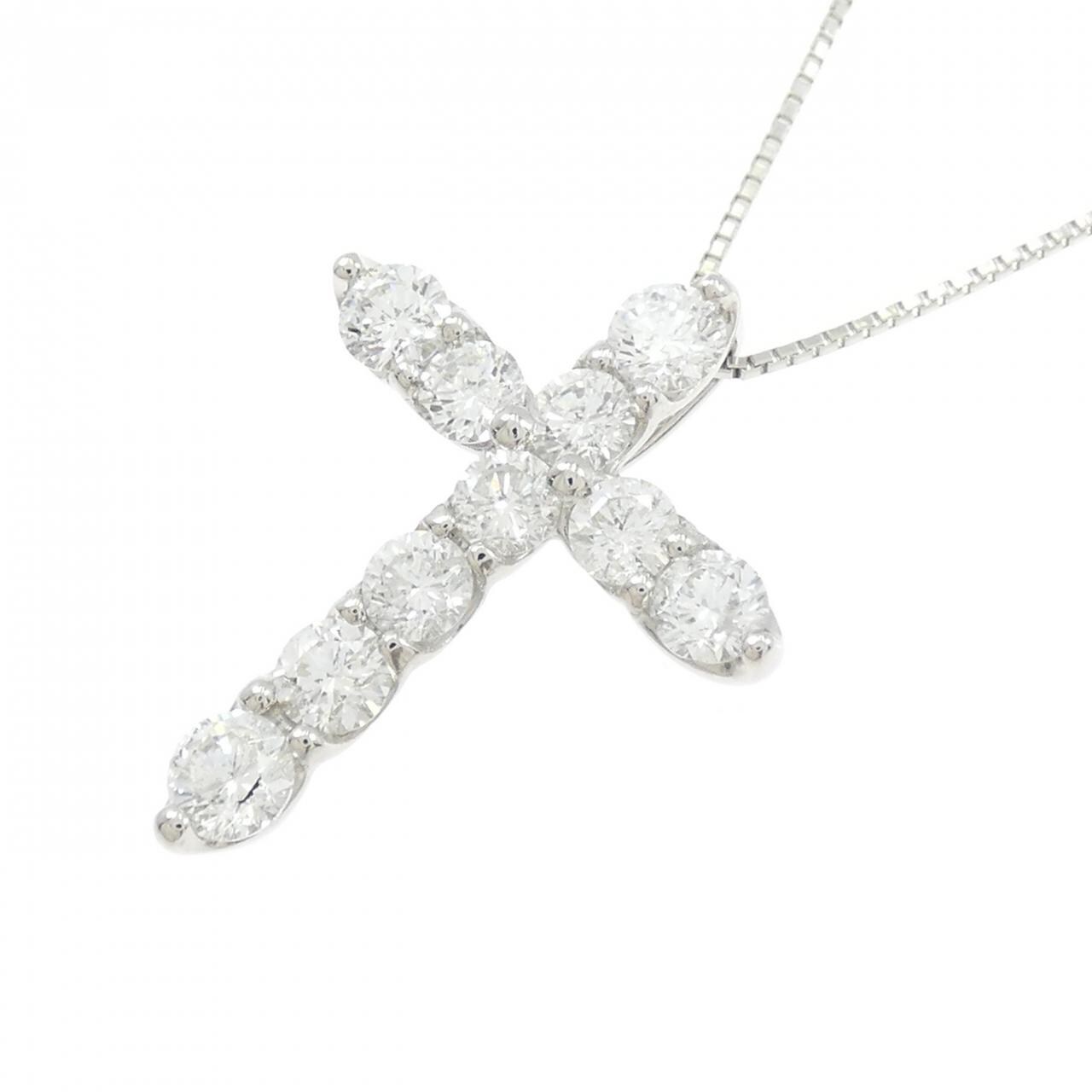 PT900/PT850 クロス ダイヤモンド ネックレス 2.00CT
