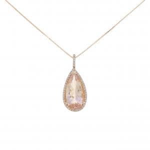 K18PG モルガナイト ネックレス 3.88CT