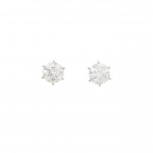 【リメイク】PT900/ST ダイヤモンド ピアス 1.063CT 1.098CT D SI1-2 VG