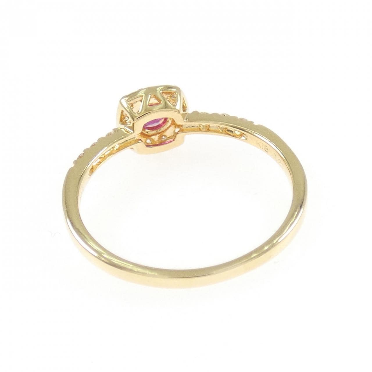 K18YG ルビー リング 0.23CT