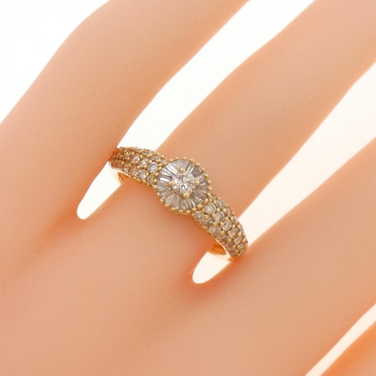 K18YG ダイヤモンド リング 0.75CT