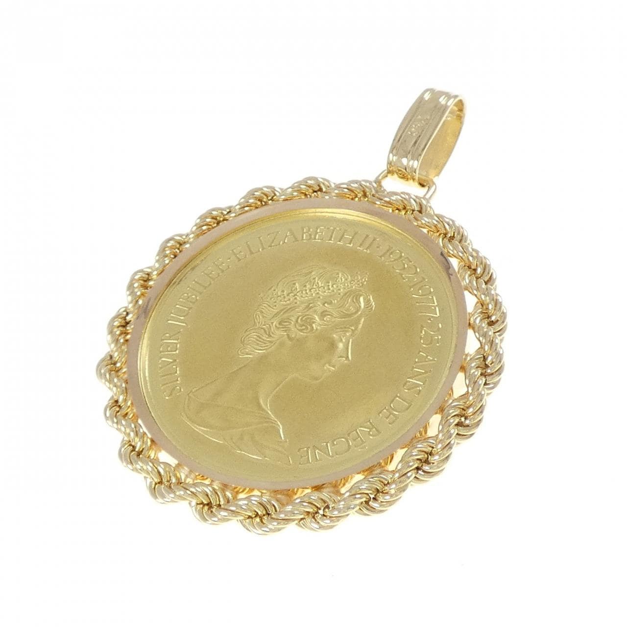 750YG(枠) コイン ペンダント