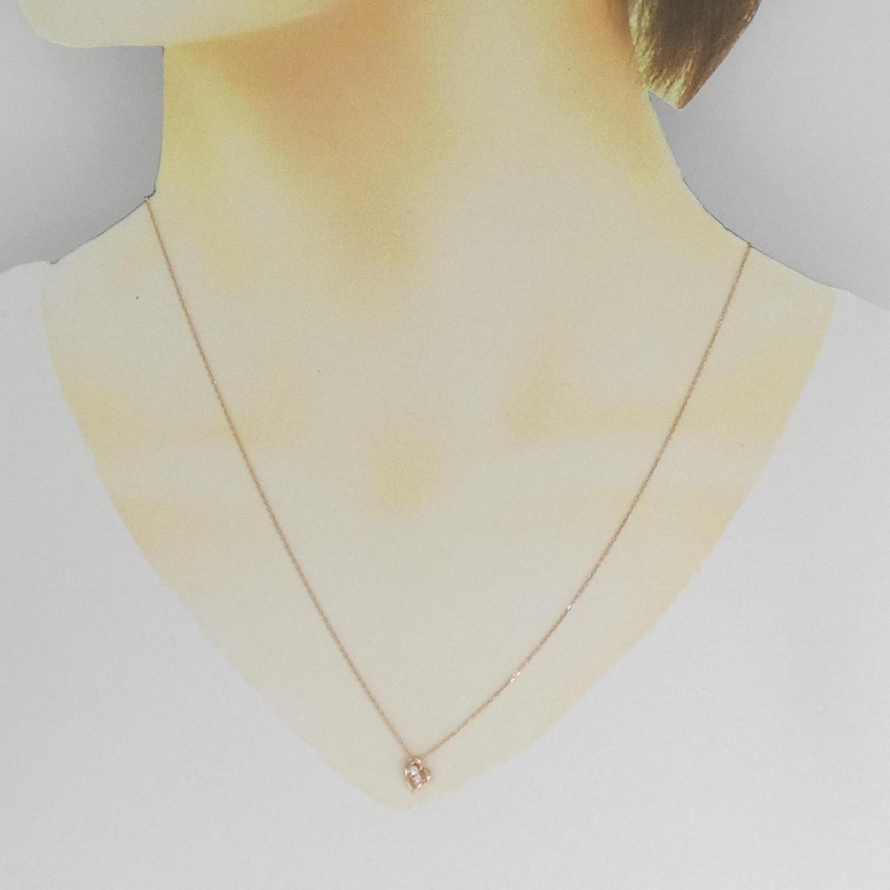 K10PG ハート ダイヤモンド ネックレス 0.02CT