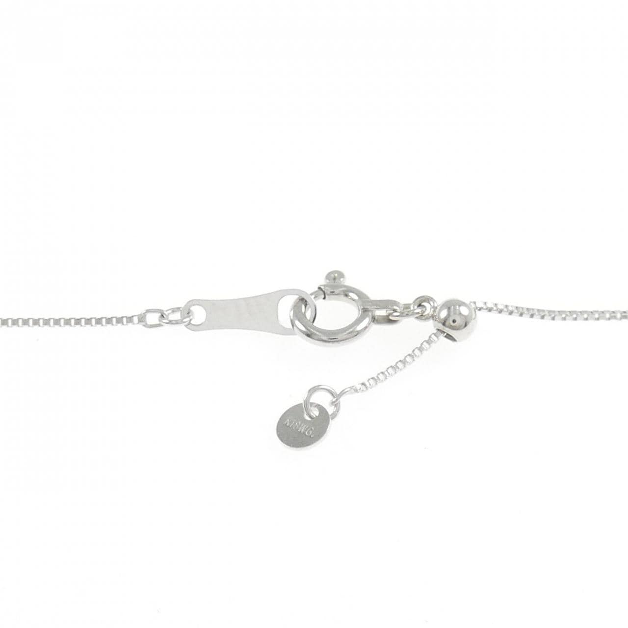 K18WG イニシャルK ダイヤモンド ネックレス 0.08CT