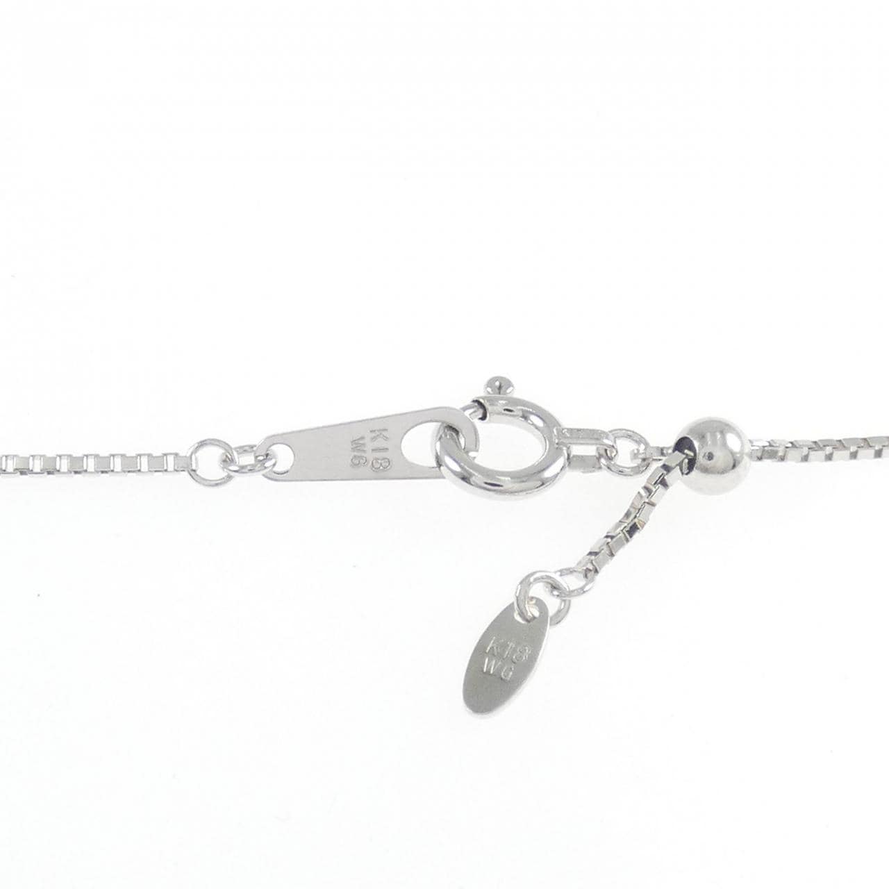 K18WG ダイヤモンド ネックレス 1.00CT