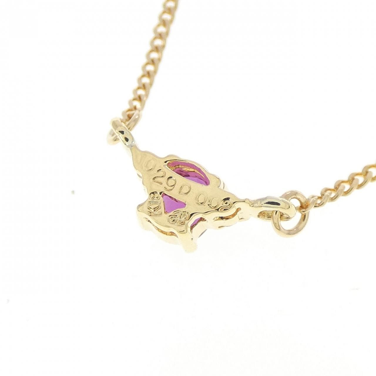 K18YG ルビー ネックレス 0.29CT