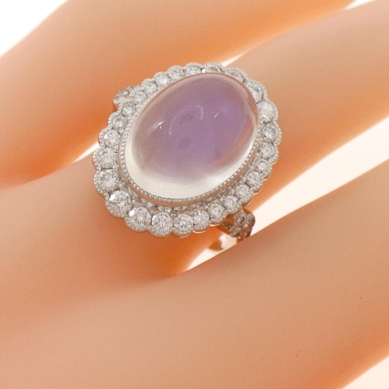 PT900 ムーンストーン リング 8.18CT