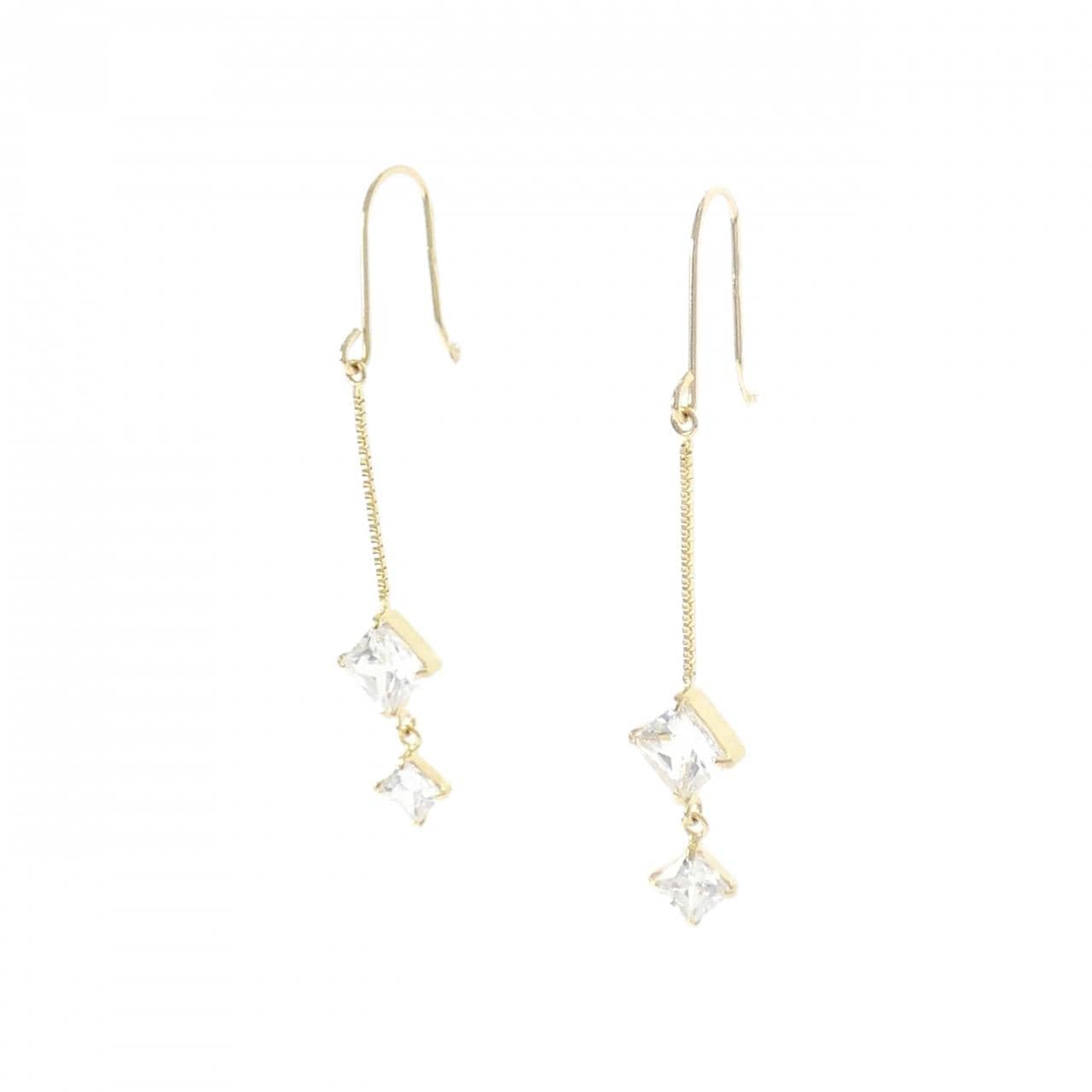 K18YG キュービック ピアス