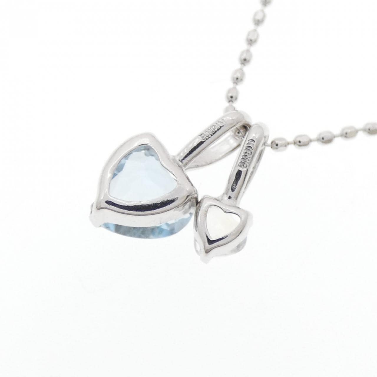 K18WG 2WAY アクアマリン ネックレス