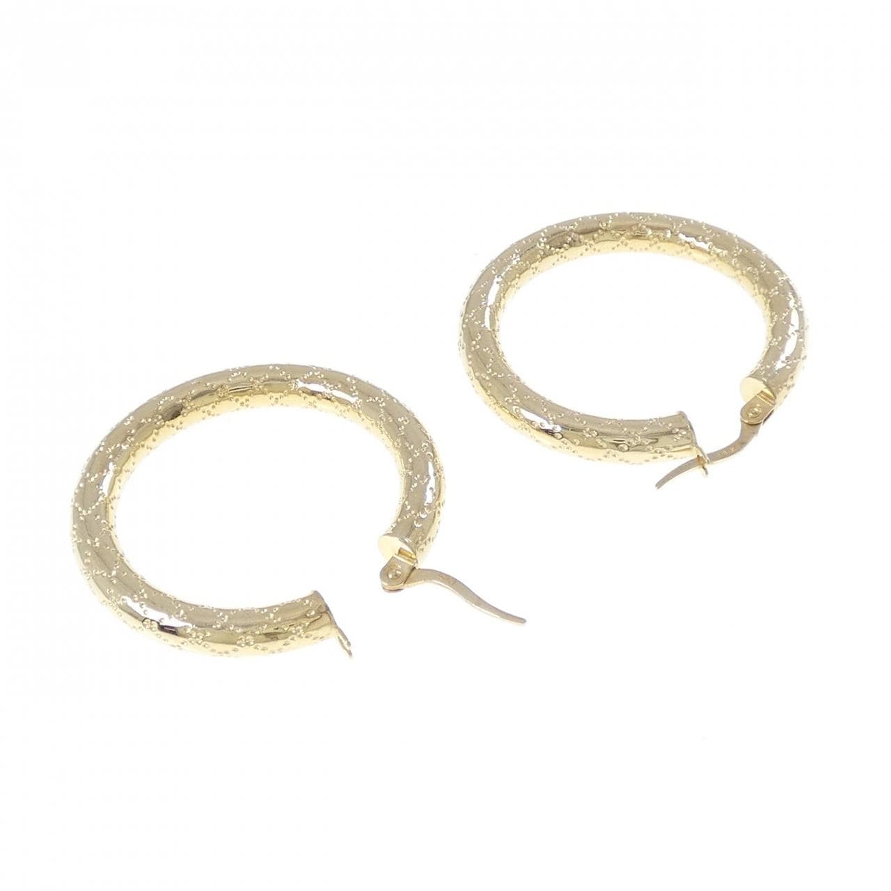 18KTYG フープ ピアス