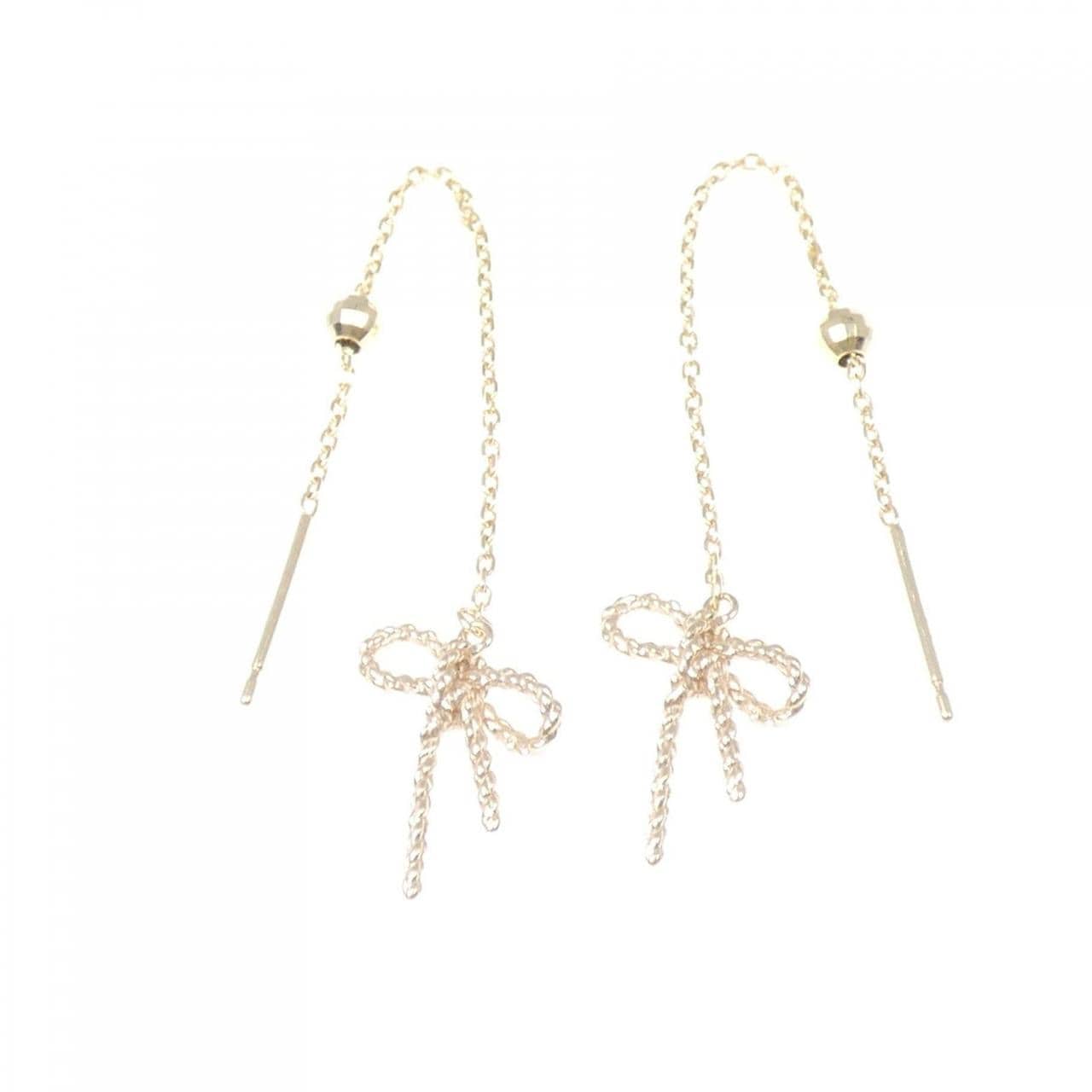 アガット リボン ピアス