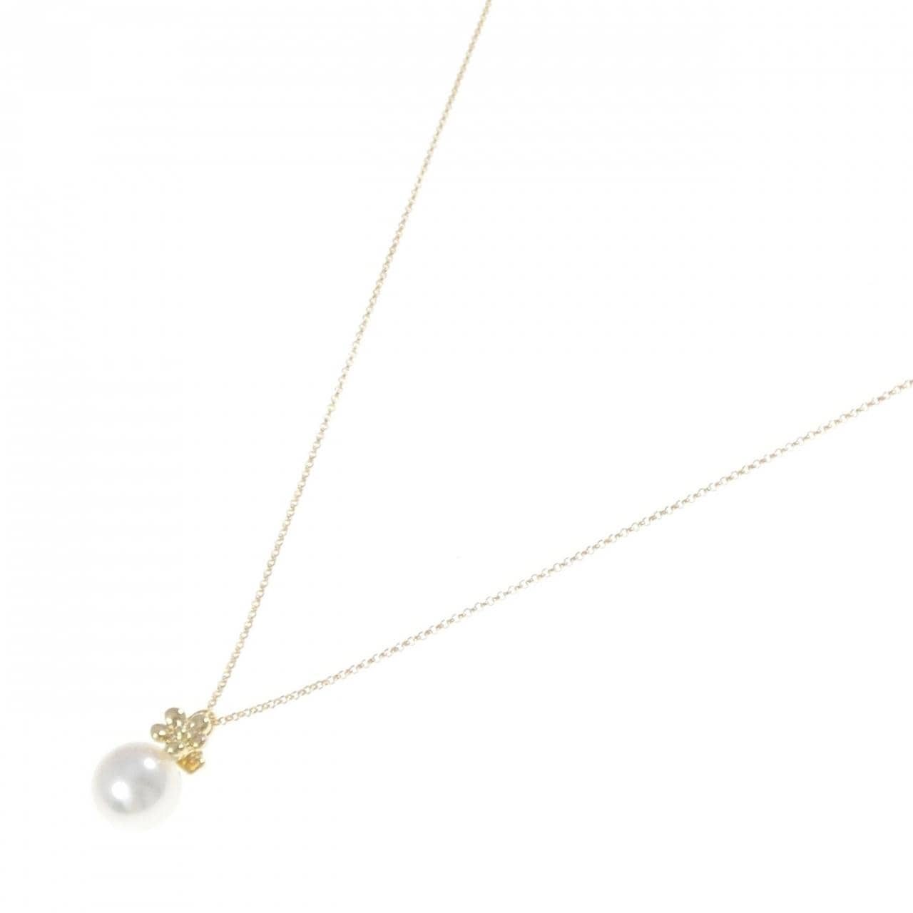 タサキ フラワー×バタフライ アコヤパール ネックレス 8.8mm