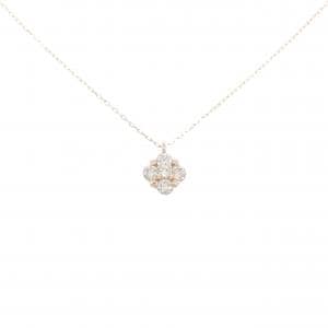 【新品】K10PG ダイヤモンド ネックレス 0.20CT