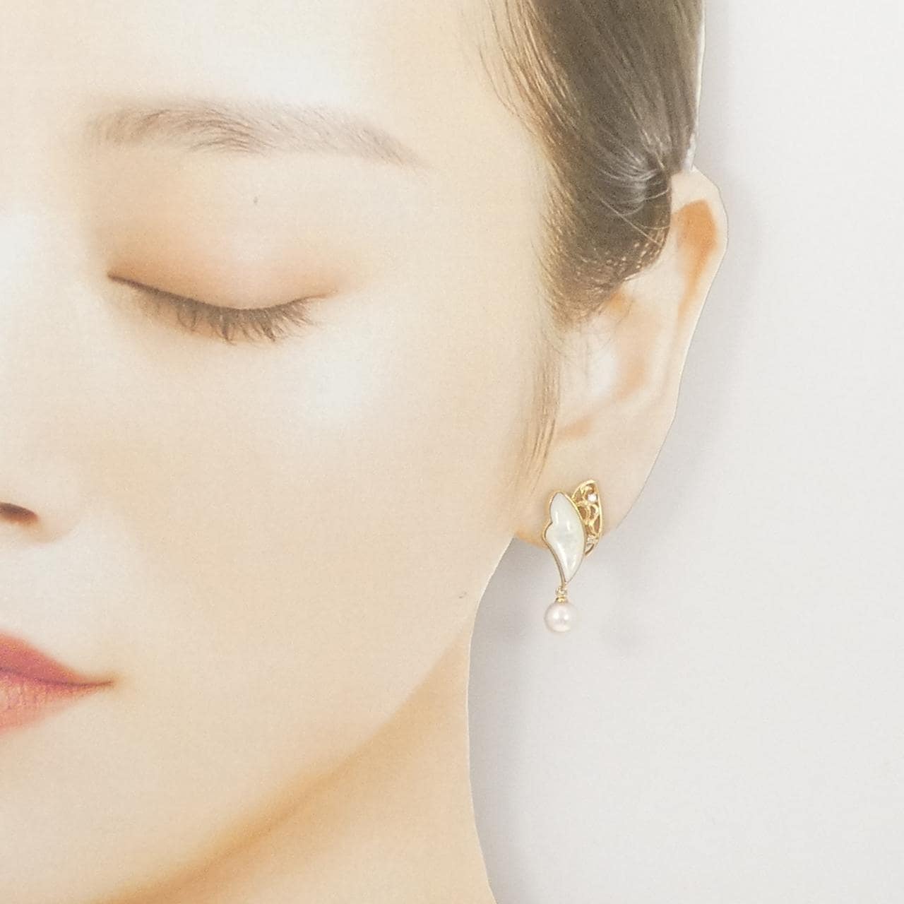 K18YG カラーストーン ピアス