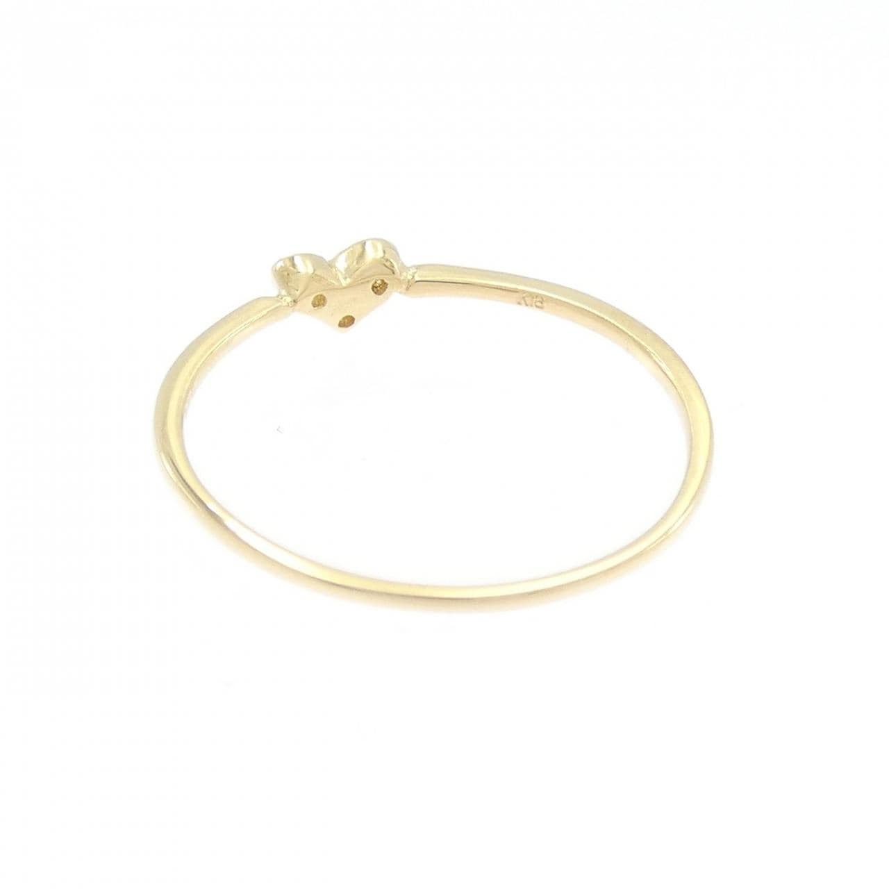 【リメイク】K18YG ハート ダイヤモンド リング 0.05CT