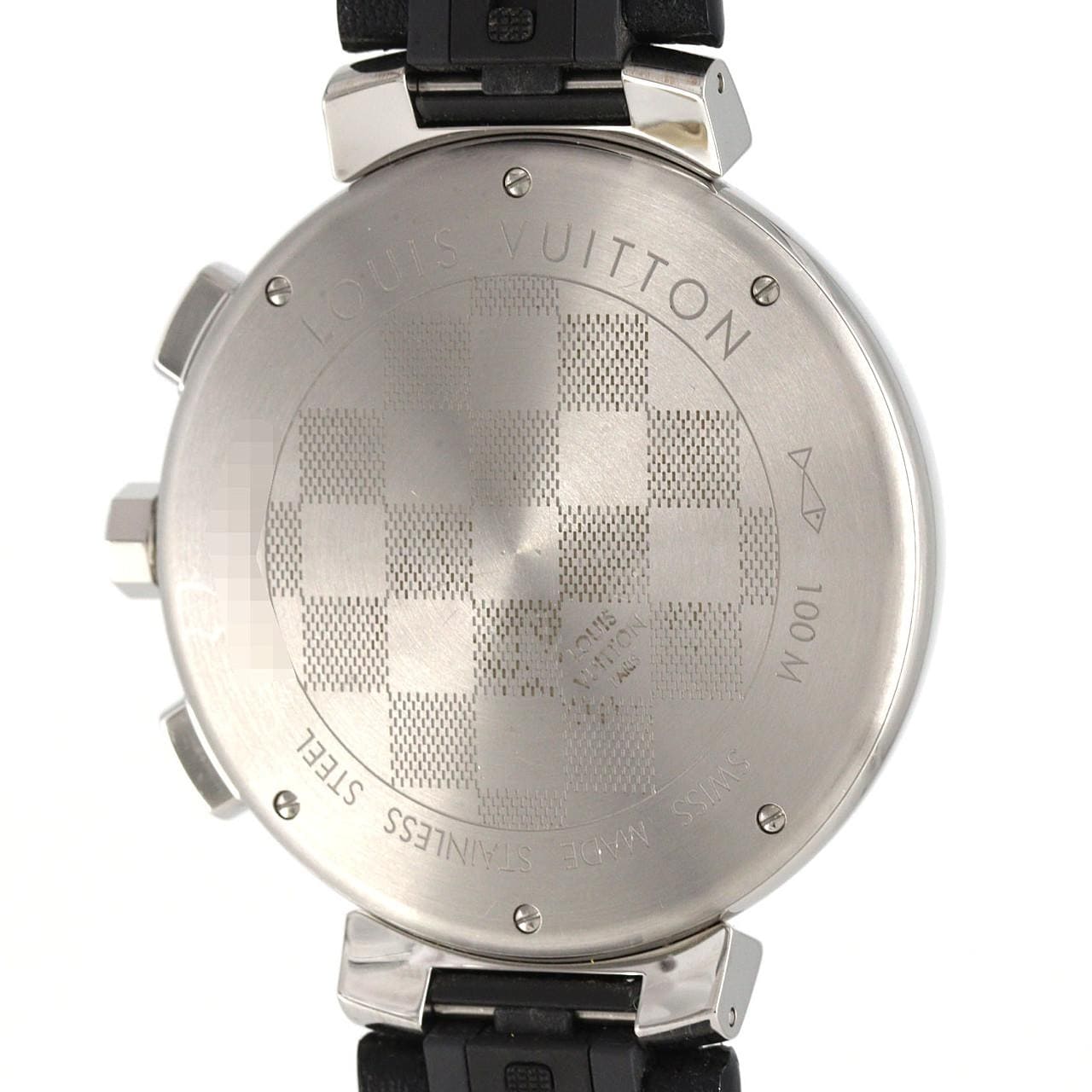 ルイヴィトン タンブールGMダミエグラフィットクロノグラフ QA094 SS クォーツ