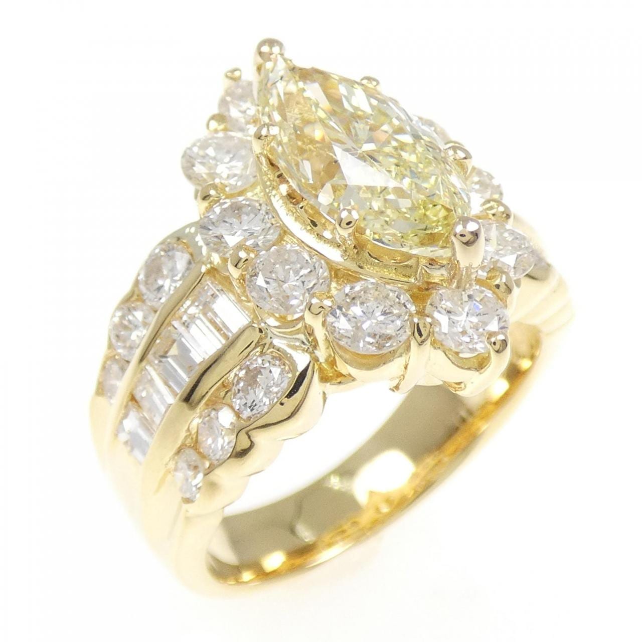 K18YG ダイヤモンド リング 1.622CT