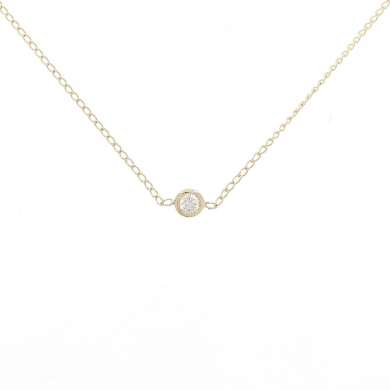 K10YG ソリティア ダイヤモンド ネックレス