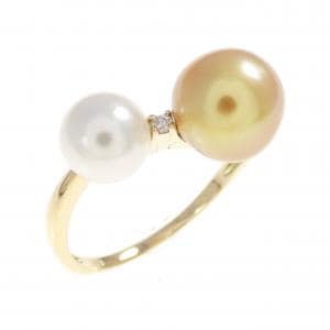 K18YG パール リング