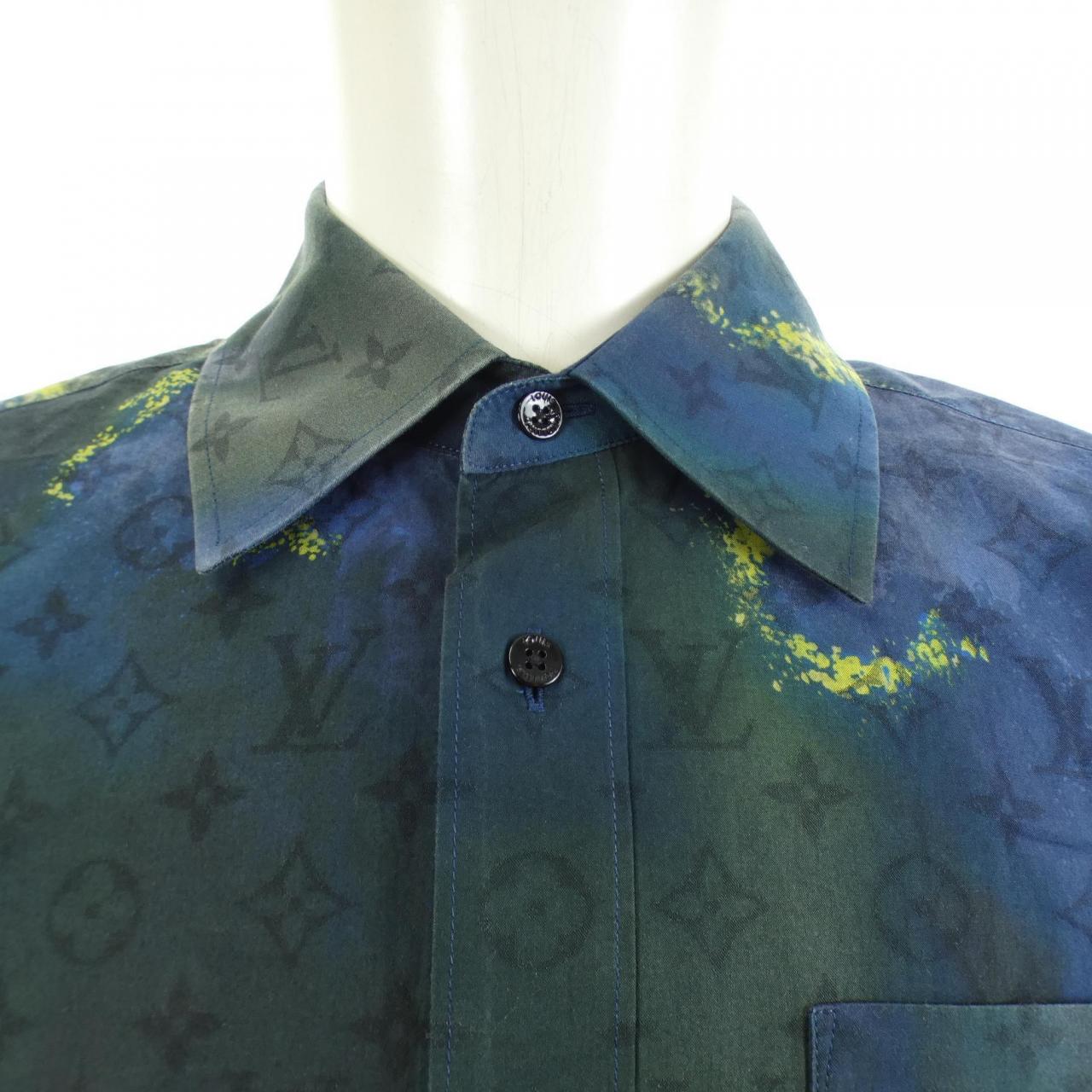 ルイヴィトン LOUIS VUITTON モノグラムタイアンドダイブルゾンシャツ HLS07WD15 シャツ